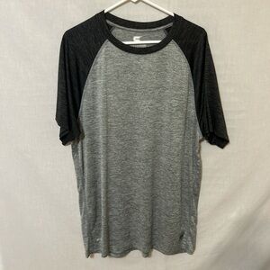 Colosseum Gray and Black Short Sleeve Tee